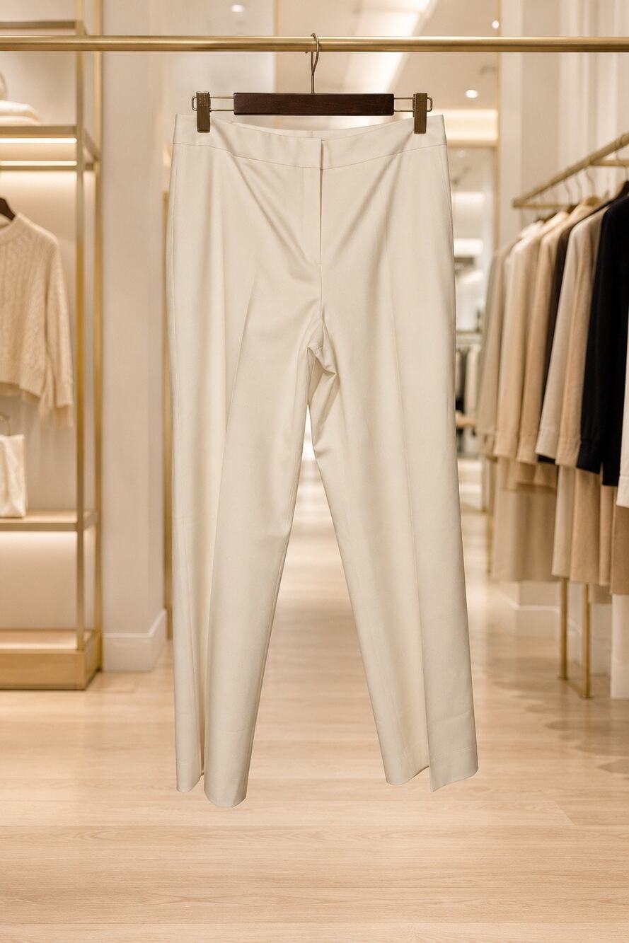 Lafayette 148 Winter White Virgin Wool Professional Business Preppy Slacks Pants